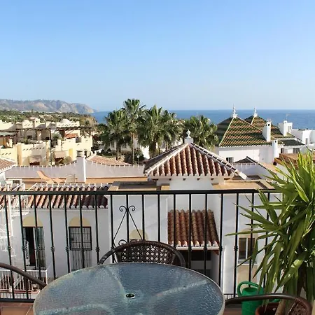 Playa Burriana, Tva Terasser, Havsutsikt, Pool Apartment Nerja