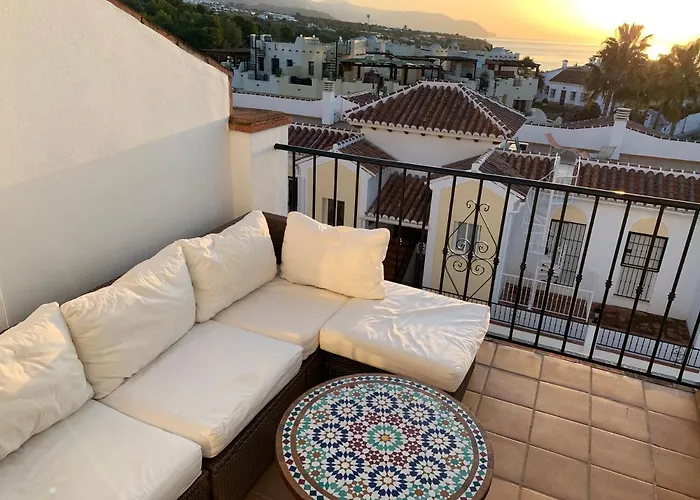 Playa Burriana, Tva Terasser, Havsutsikt, Pool Apartament *